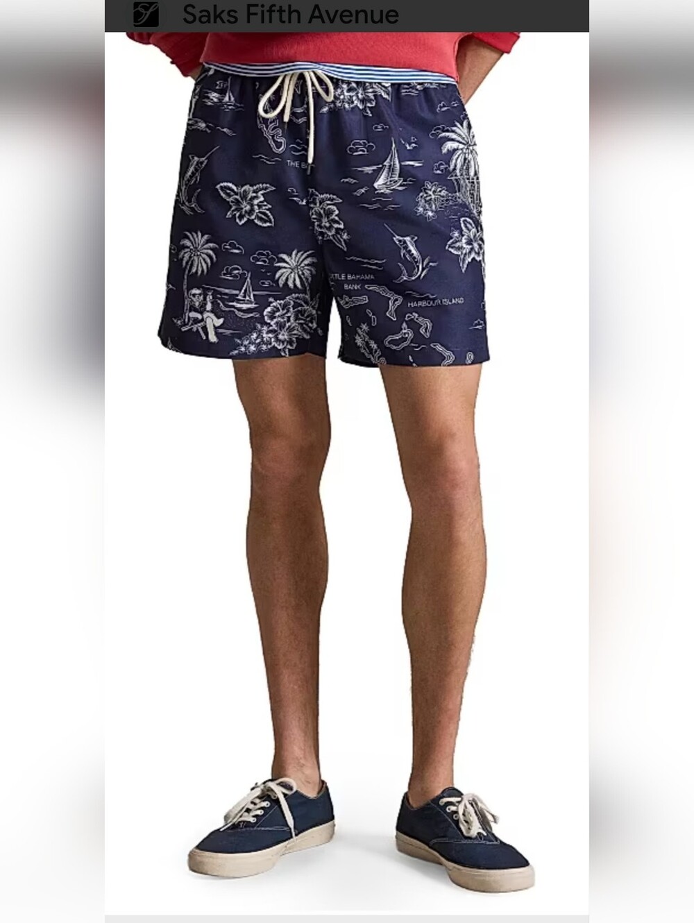 Sand & SUN mzns Swimming Trunk PARIDISE ISLAND blue White M 32/34W